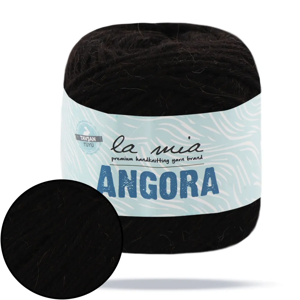 La Mia Angora, Чорний №6 – купити | Candy Yarn