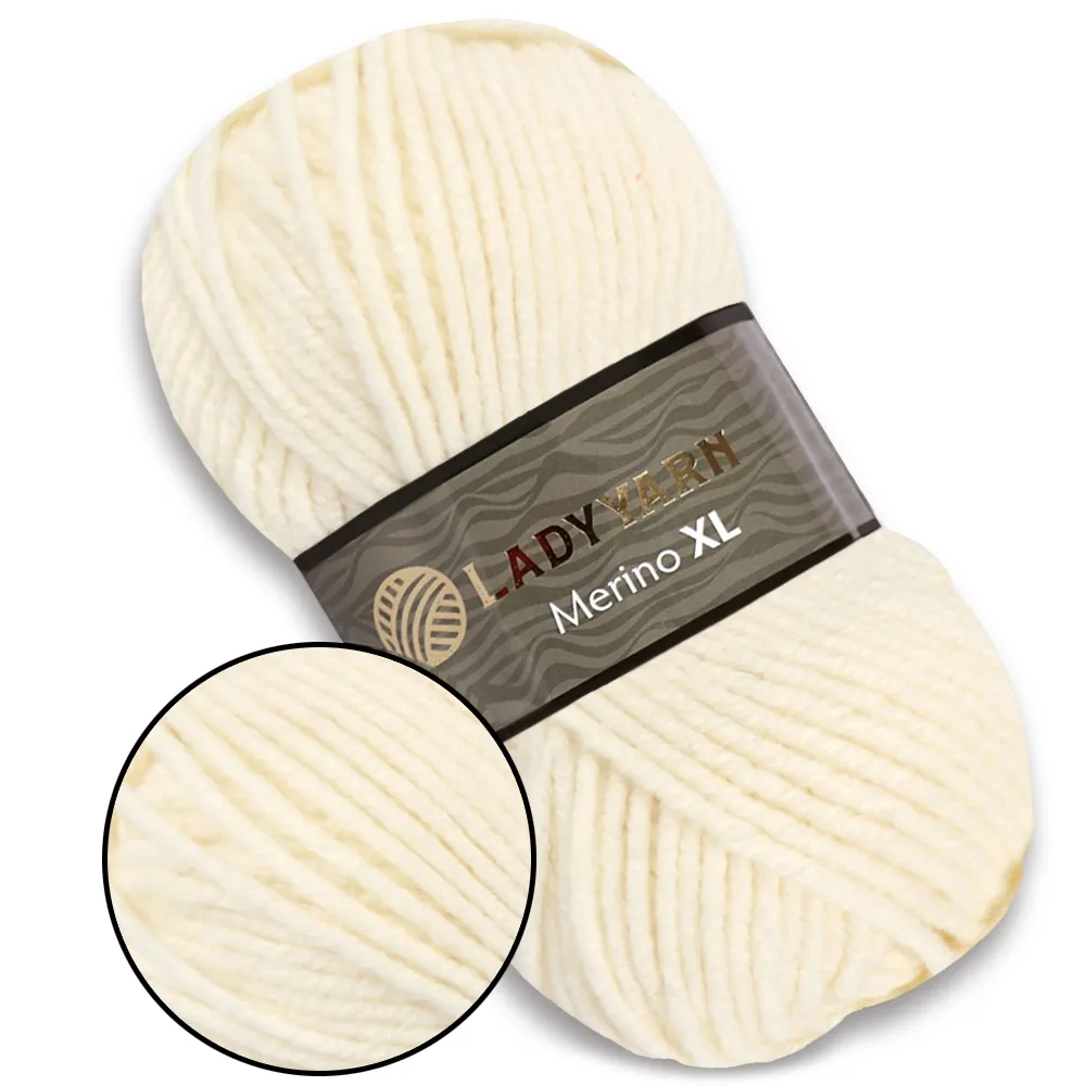 Lady Yarn Merino XL, Крем №1 – купить | Candy Yarn