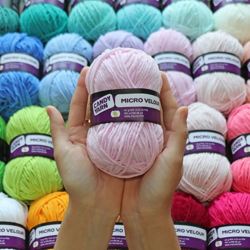 Упаковка Candy-yarn Micro Velour, Темно-червоний №11, плюшева пряжа для в'язання іграшок, 5 шт – купити | Candy Yarn