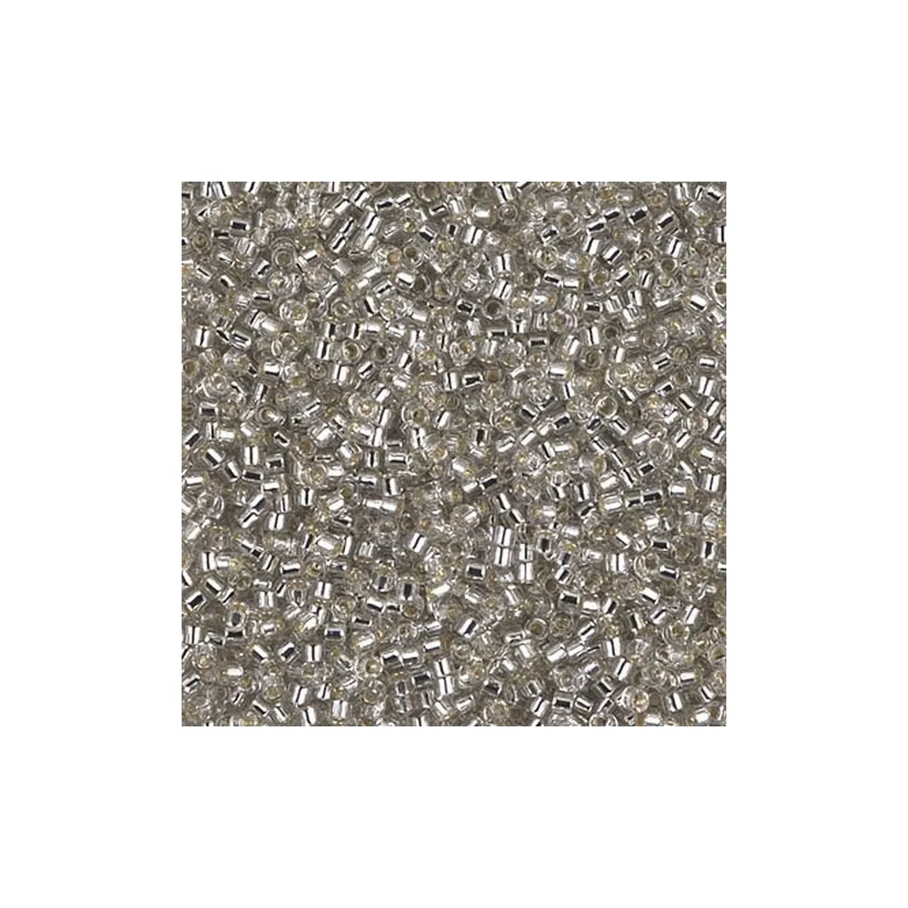 Бісер Miyuki Delica Beads 11/0, 5г, DB-1211, блискучий, срібний – купити | Candy Yarn