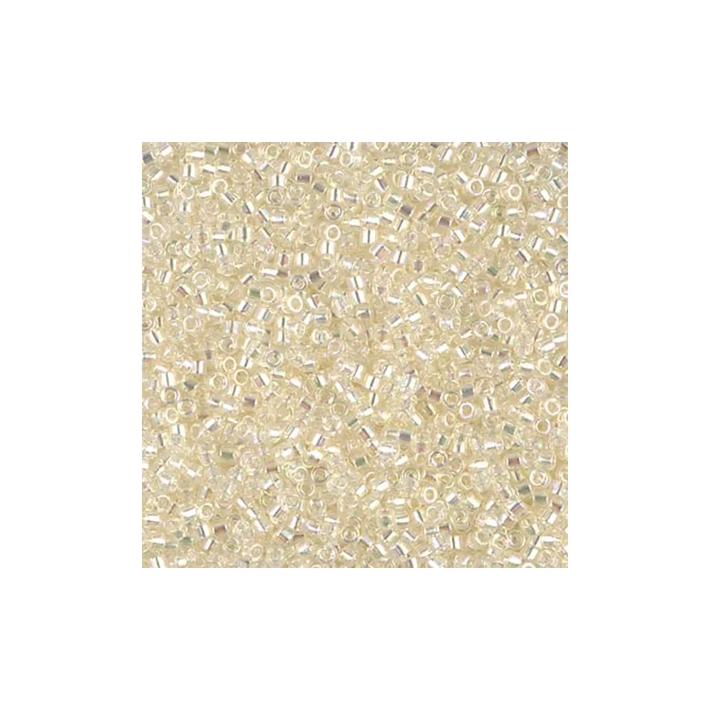 Бісер Miyuki Delica Beads 11/0, 5г, DB-109, блискучий райдужний, бежевий – купити | Candy Yarn