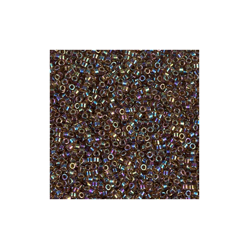 Бісер Miyuki Delica Beads 11/0, 5г, DB-87, блискучий райдужний, коричневий – купити | Candy Yarn