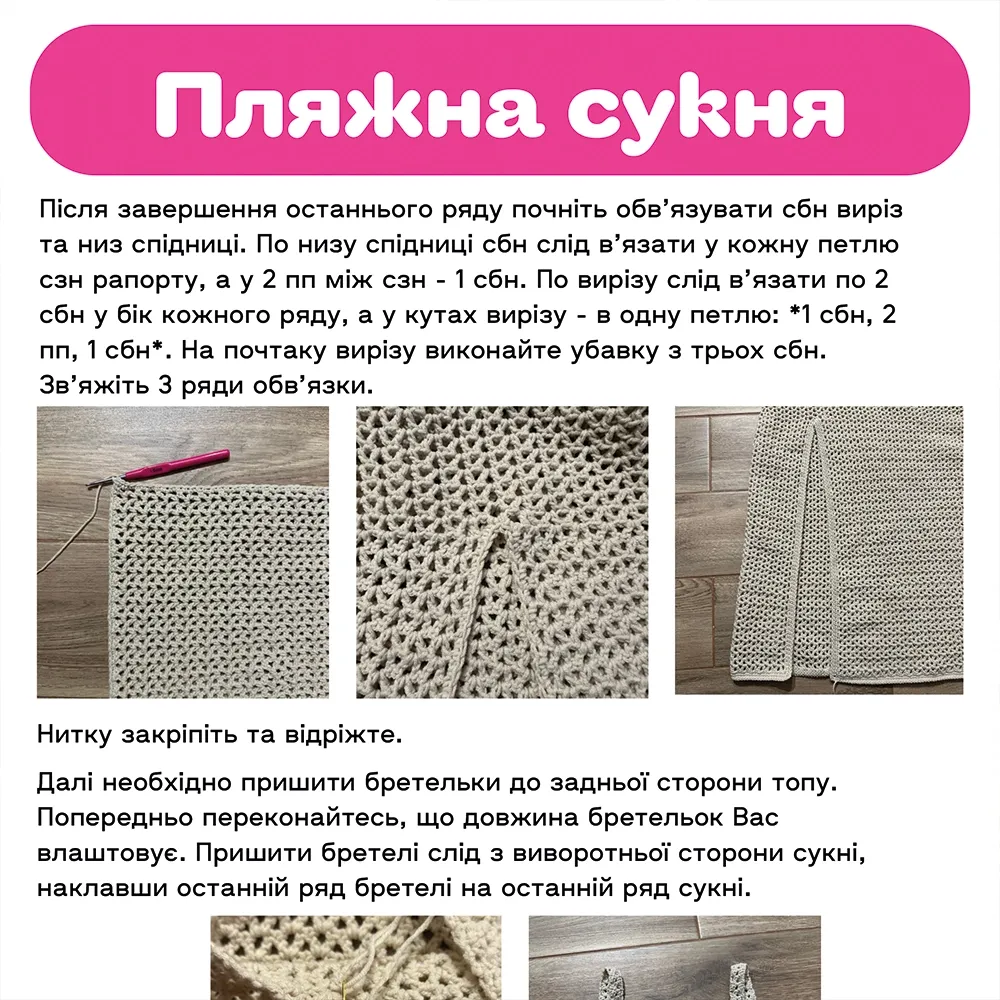 ПЛЯЖНОЕ ПЛАТЬЕ, Мастер-класс по вязанию (уровень средний) – купить | Candy Yarn