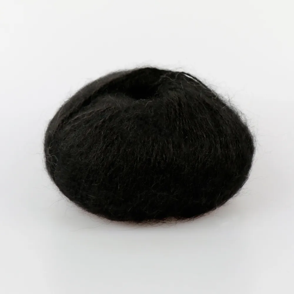 Mondial Dolce Mohair, Черный №200 – купить | Candy Yarn