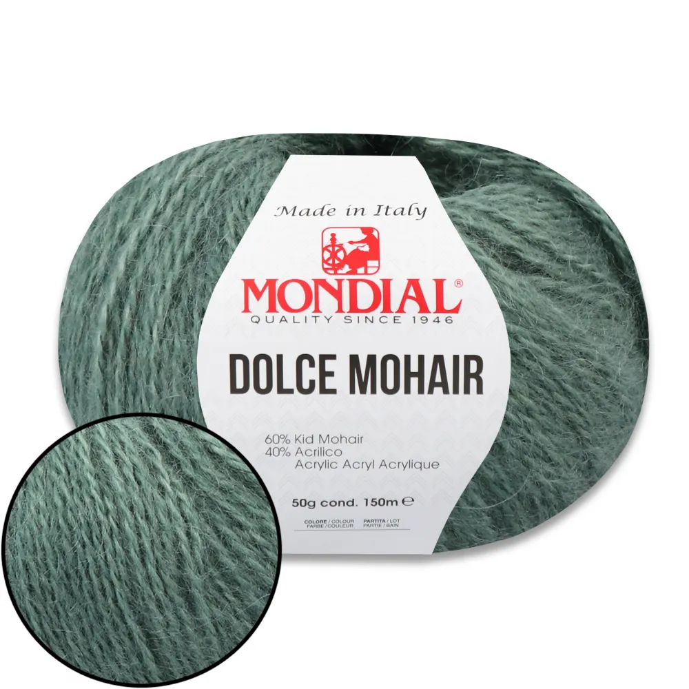 Mondial Dolce Mohair, Блакитна ялина №349 – купити | Candy Yarn