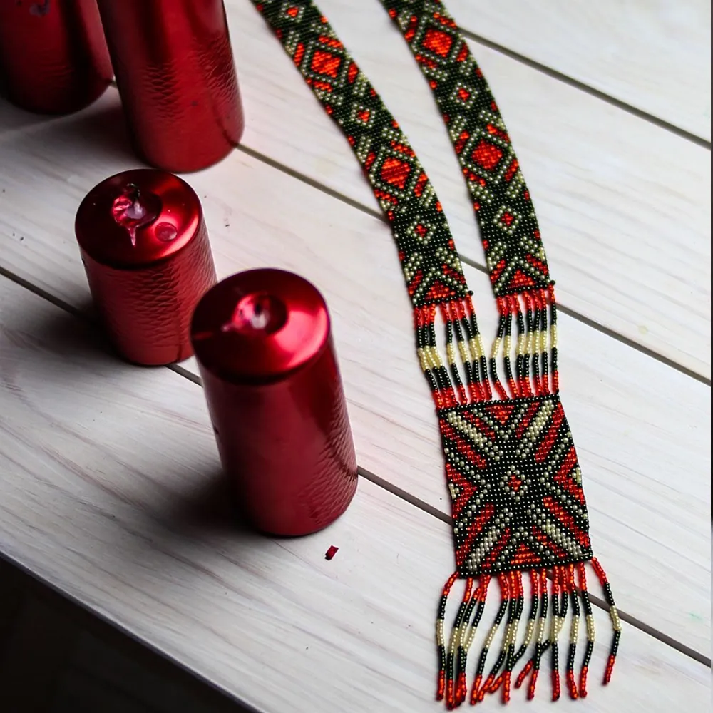 Набор для создания гердана из бисера ГР-01, 62см, Незабудка – купить | Candy Yarn