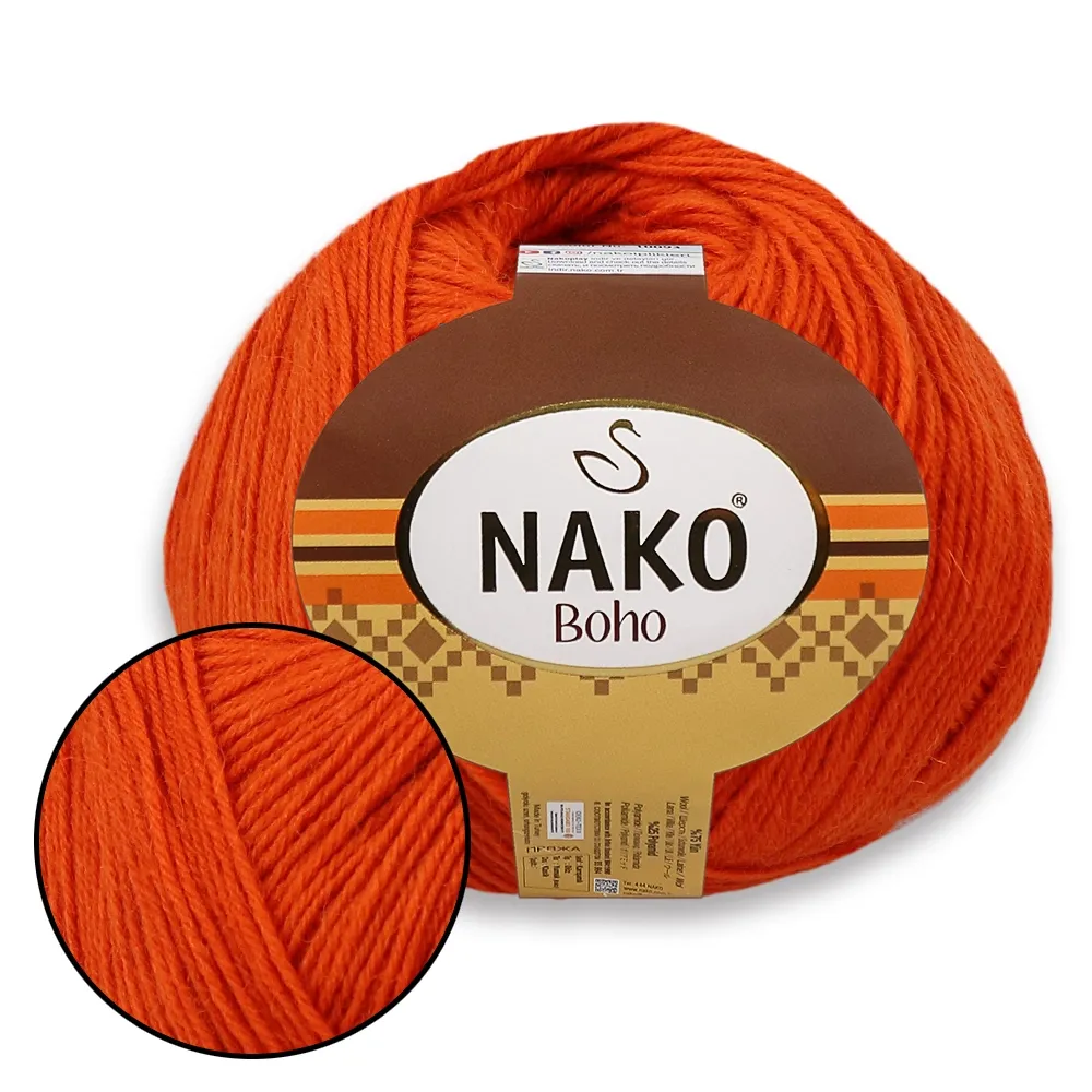 Nako Boho, Оранж №6963 – купить | Candy Yarn