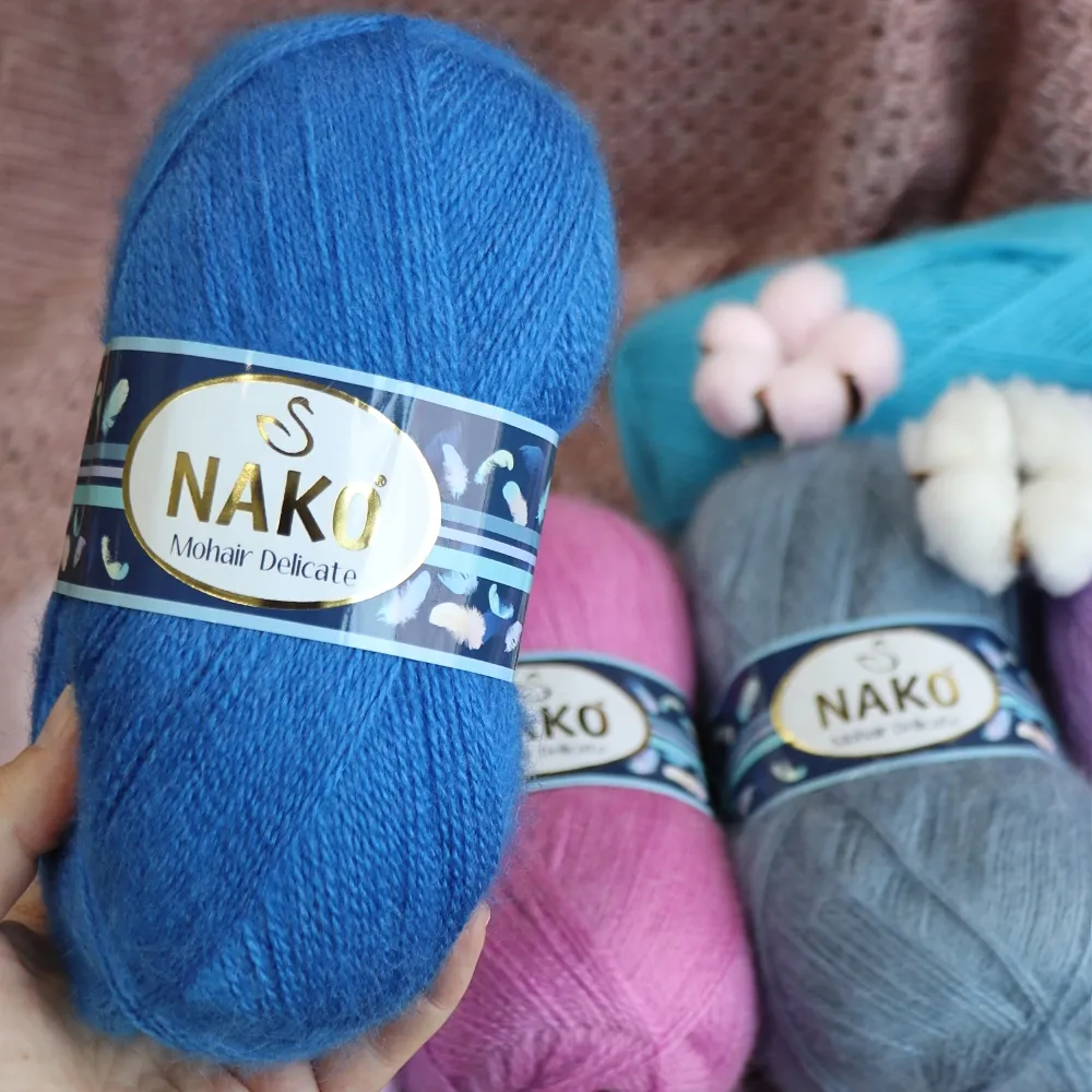 Nako Mohair Delicate, Світло-сірий №195 – купити | Candy Yarn