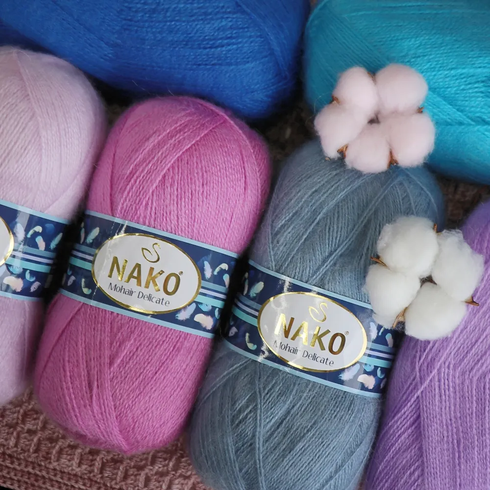 Nako Mohair Ніжна, Світла-морська хвиля №6123 – купити | Candy Yarn