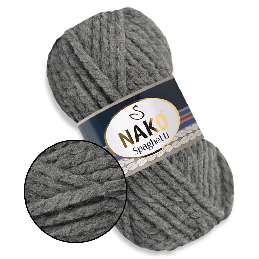 Nako Spaghetti, Серый №790 – купить | Candy Yarn