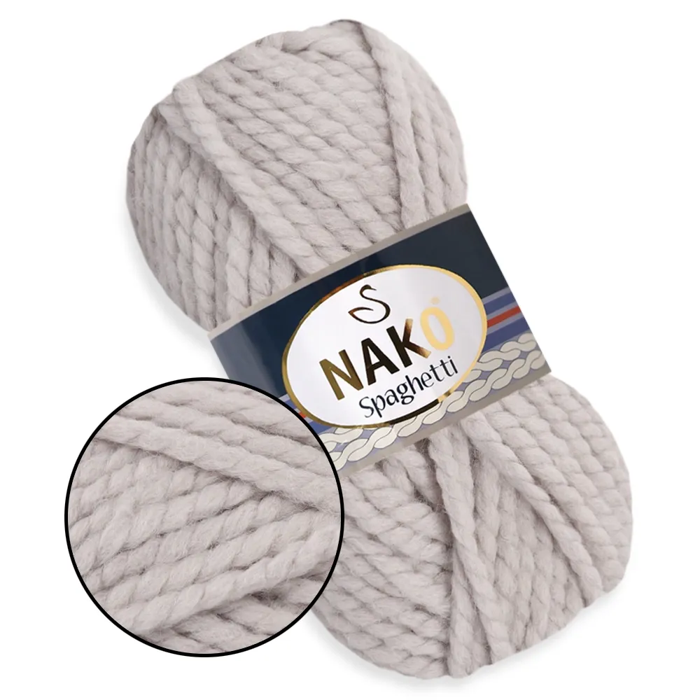 Nako Spaghetti, Сіро-бежевий №10007 – купити | Candy Yarn