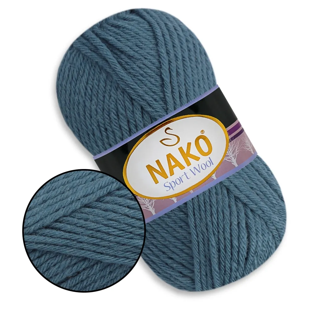 Nako Sport Wool, Серо-голубой №185 – купить | Candy Yarn
