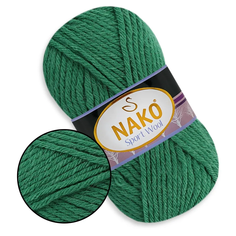 Nako Sport Wool, Смарагд №13871 – купити | Candy Yarn