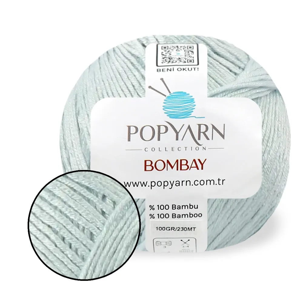 Popyarn Bombay, Блакитний №69 – купити | Candy Yarn