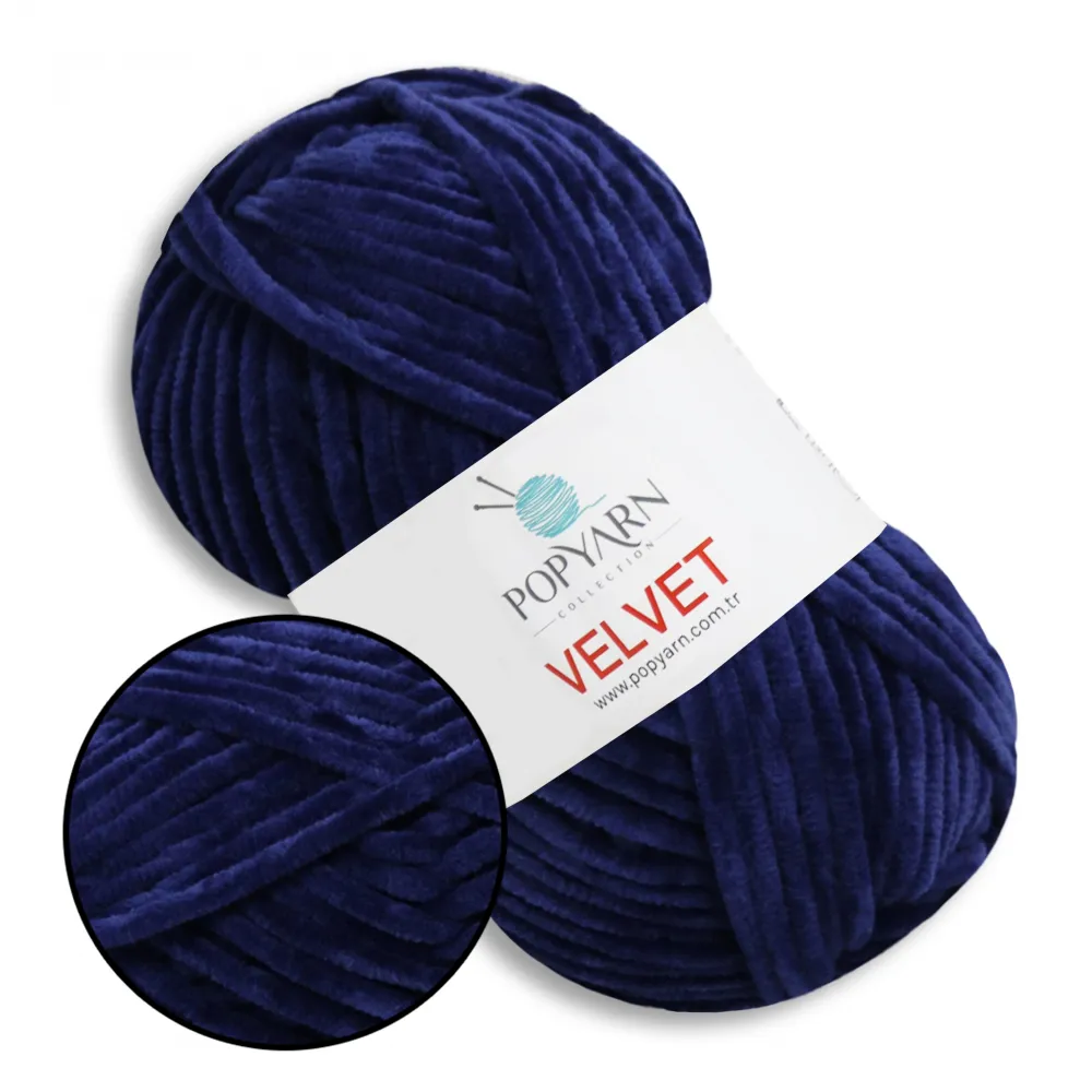 Popyarn Velvet, Темно-синій №013 – купити | Candy Yarn