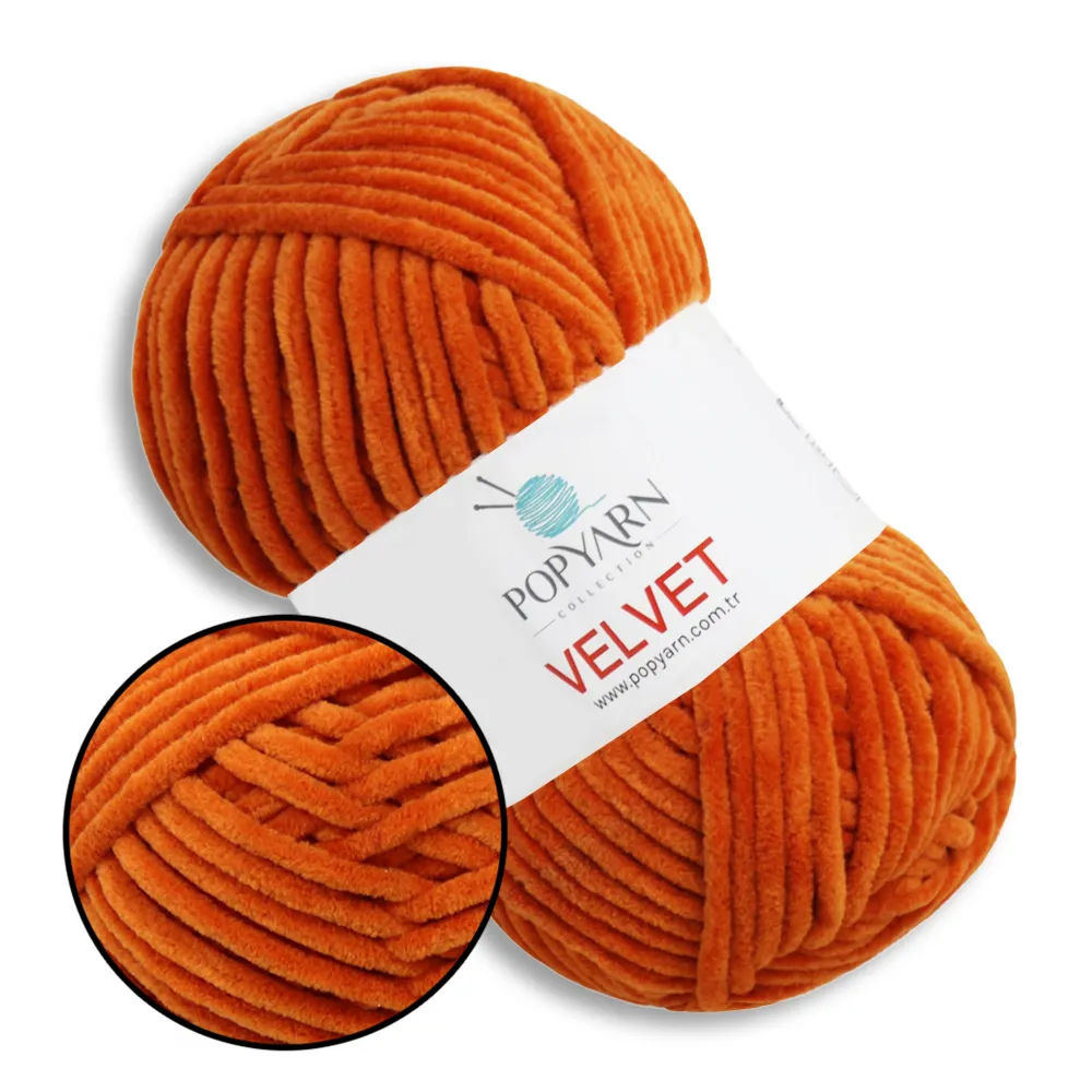 Popyarn Velvet, Рыжий №030 – купить | Candy Yarn