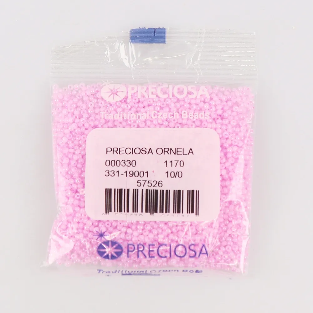 Бисер чешский Preciosa10, 50г, №562-33119/57526, алебастр цветной, светло-розовый – купить | Candy Yarn