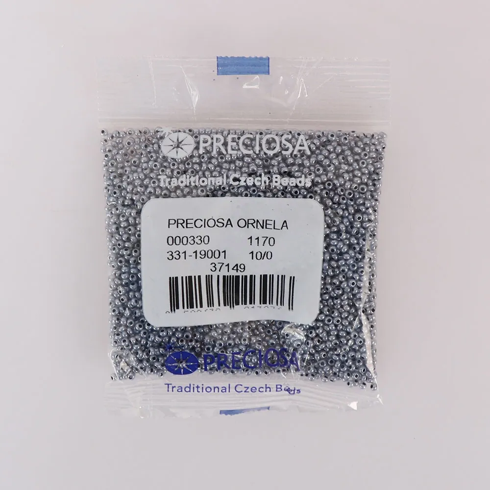 Бисер чешский Preciosa10, 50 г, №523-33119/37149, алебастр, серый – купить | Candy Yarn