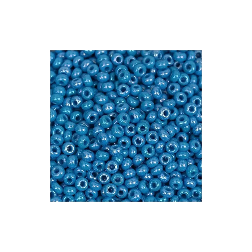 Бисер чешский Preciosa10, 5 г, 64050, непрозрачный радужный, голубой – купить | Candy Yarn