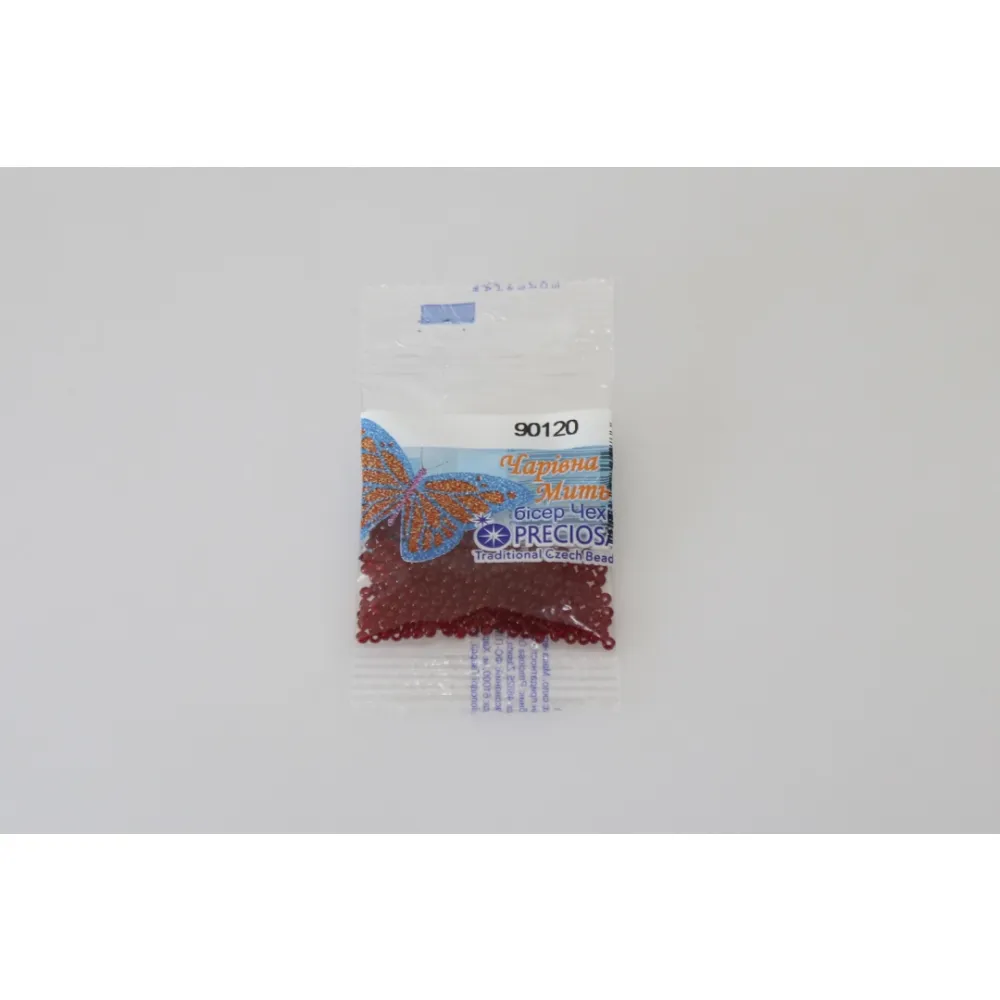 Бісер чеський Preciosa10, 5 г, 90120, прозорий, бордовий – купити | Candy Yarn
