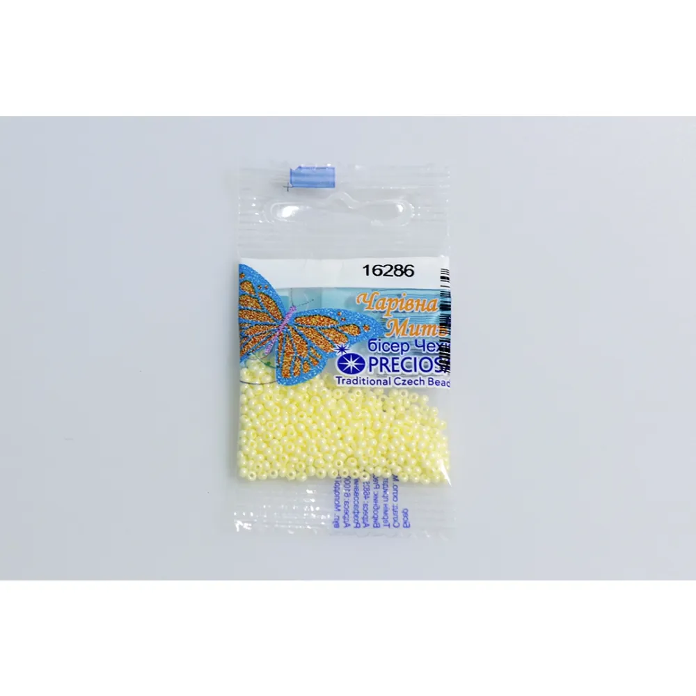 Бісер чеський Preciosa10, 5 г, 16286, крейда кольорова, жовтий – купити | Candy Yarn