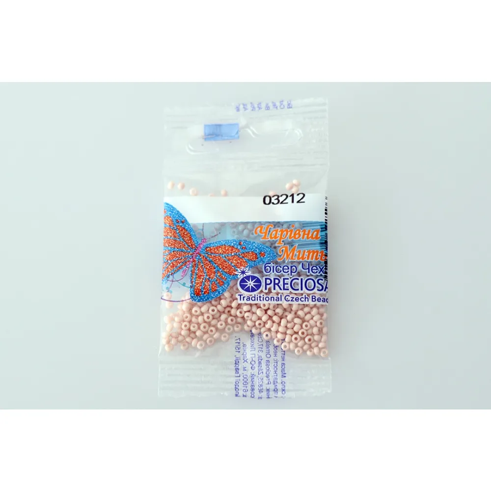 Бисер чешский Preciosa10, 5 г, 03212, мел цветной, кремовый – купить | Candy Yarn