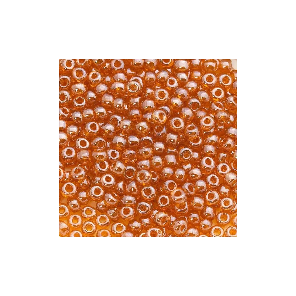 Бісер чеський Preciosa10, 5 г, 86060, прозорий, жовтогарячий – купити | Candy Yarn
