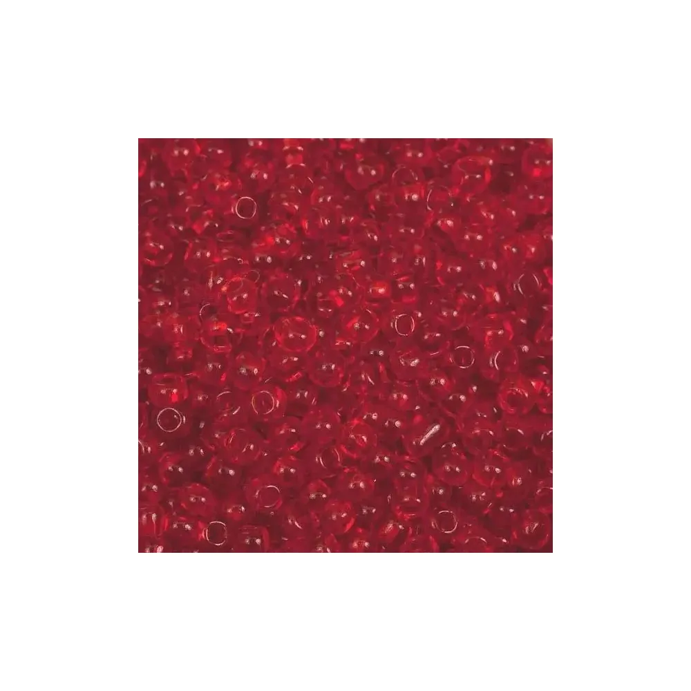 Бисер чешский Preciosa10, 5 г, 90050, прозрачный, красный – купить | Candy Yarn