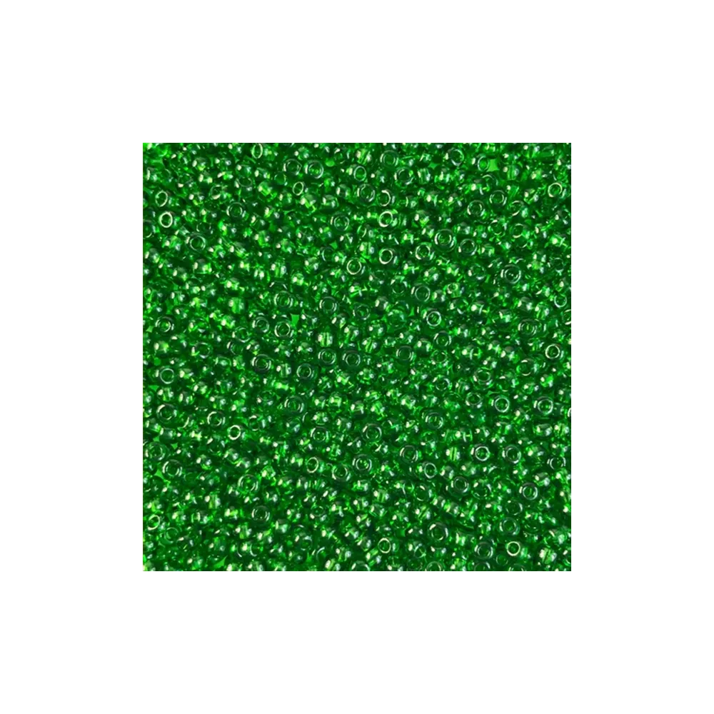 Бисер чешский Preciosa10, 5 г, 50120/1, прозрачный матовый, зелений – купить | Candy Yarn