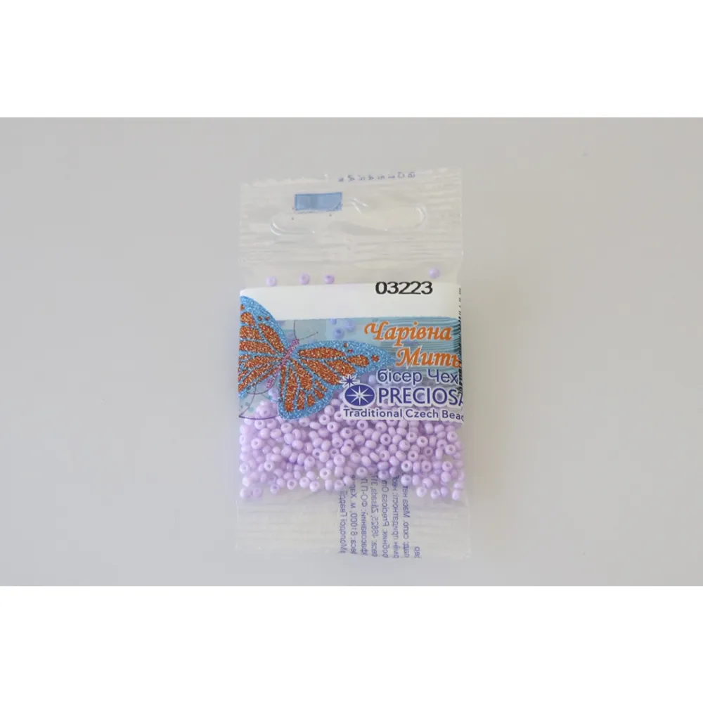 Бісер чеський Preciosa10, 5 г, 03223, крейда кольорова, фіолетовий – купити | Candy Yarn