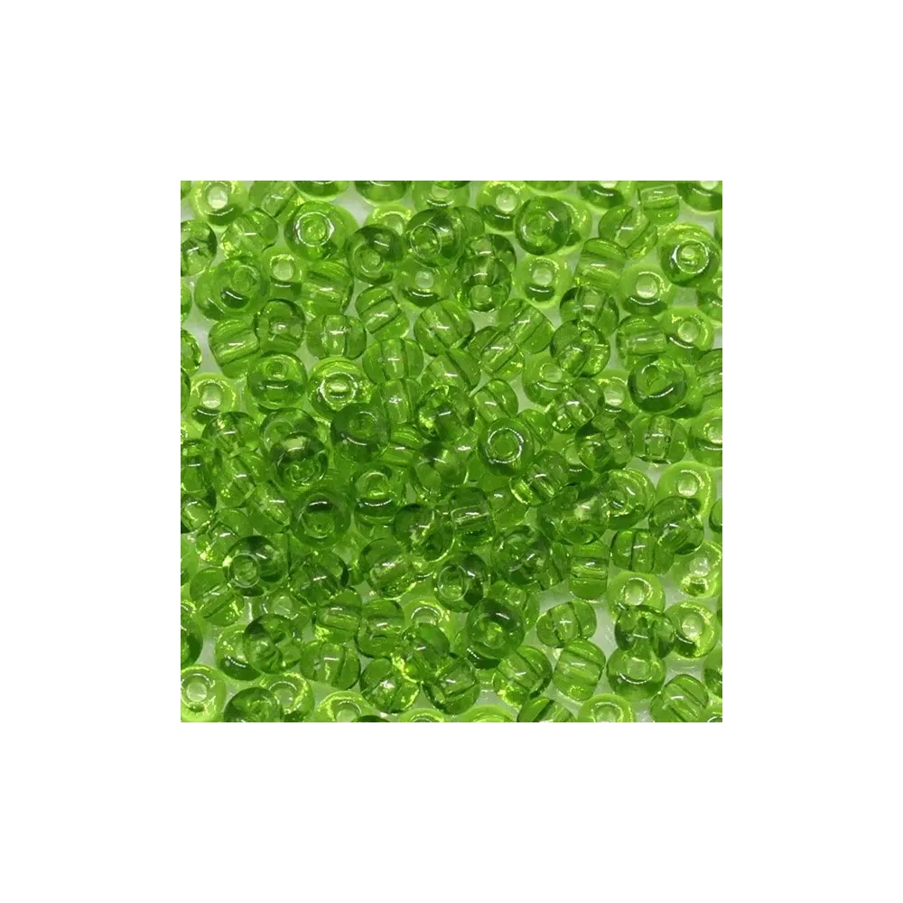 Бісер чеський Preciosa10, 5 г, 50100, прозорий, зелений – купити | Candy Yarn