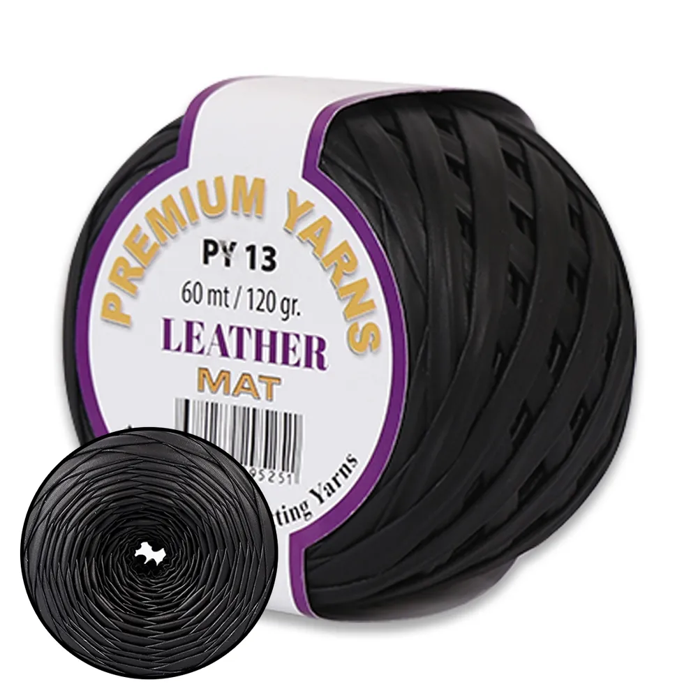 Premium Yarn Leather MAT, Черный №13 – купить | Candy Yarn