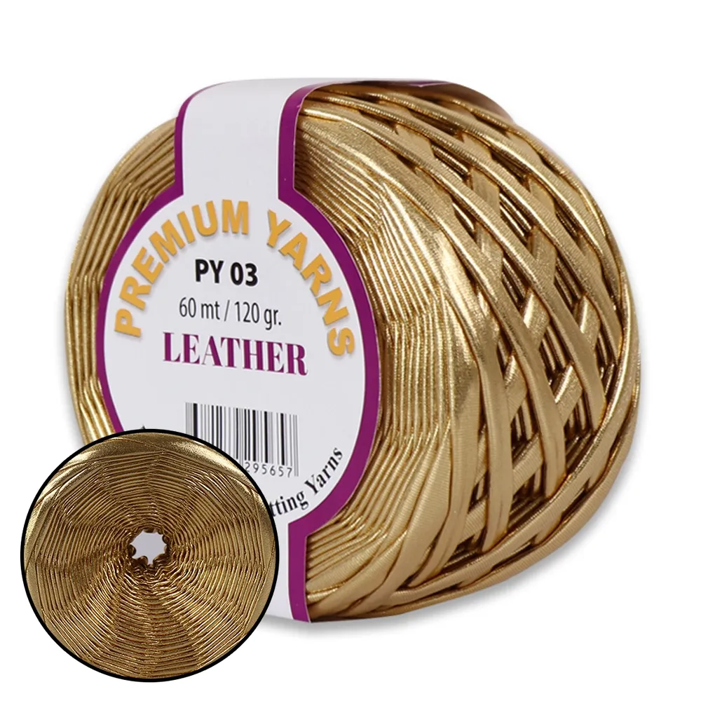 Premium Yarn Leather / Леже, 120г/60м пряжа імітація шкіри для в'язання сумок – купити | Candy Yarn
