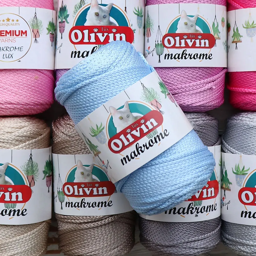 Шнур поліестеровий 2мм, Olivin Makrome, М'ятний №844 – купити | Candy Yarn