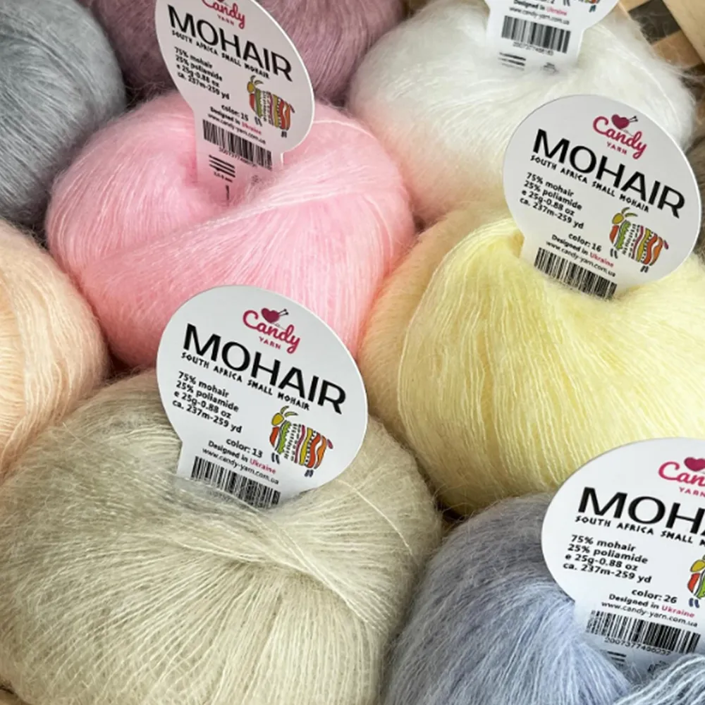 Candy-Yarn Mohair 75%, Кирпичный №01 – купить | Candy Yarn