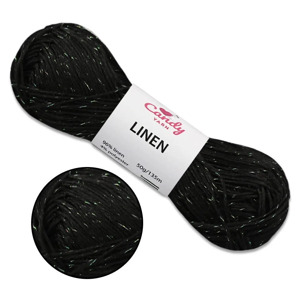 Candy-Yarn Linen, Чорний №16 – купити | Candy Yarn