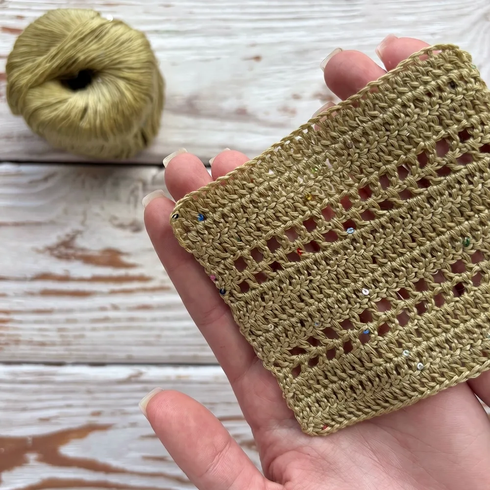 Candy-Yarn Tencel, Изумруд №1011 | Летняя пряжа тенцел с микропайеткой – купить | Candy Yarn