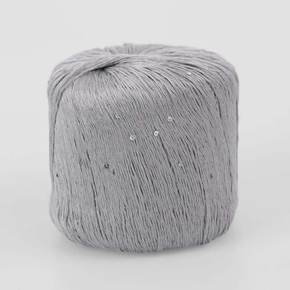Candy-Yarn Tencel, Світло-сірий №102 | Літня пряжа тенцел з мікропаєткою – купити | Candy Yarn