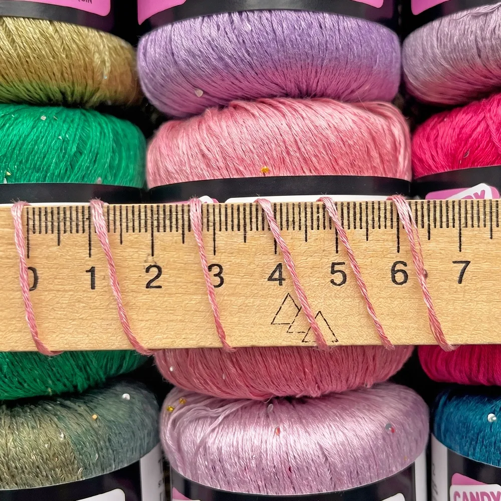Candy-Yarn Tencel, Бежевій №104 | Літня пряжа тенцел з мікропаєткою – купити | Candy Yarn