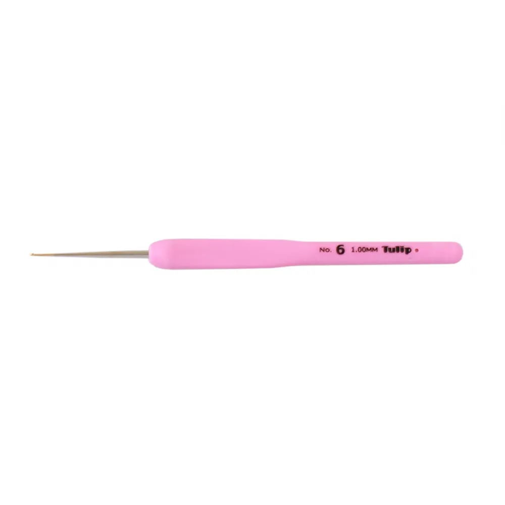 Гачок Tulip Etimo Rose з м'якою ручкою №6, 1.00mm-14см – купити | Candy Yarn