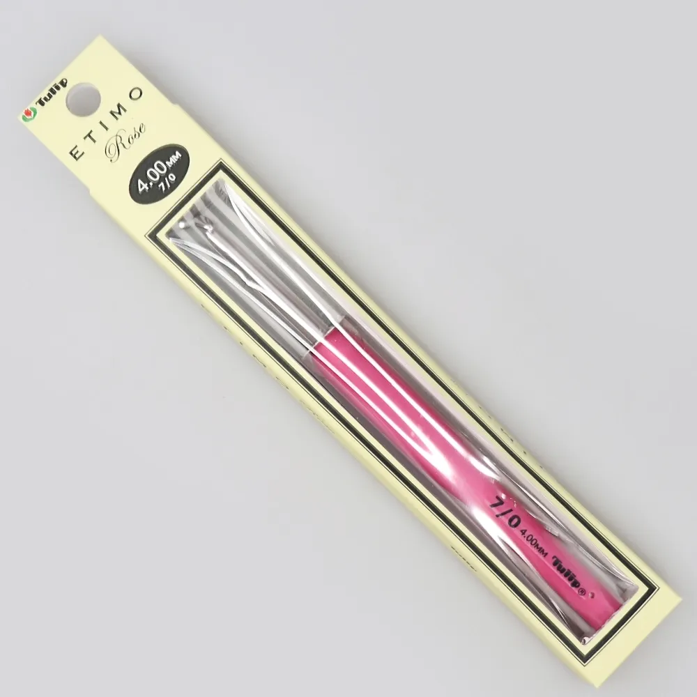 Крючок Tulip Etimo Rose с мягкой ручкой №7, 4.00mm-14сm – купить | Candy Yarn