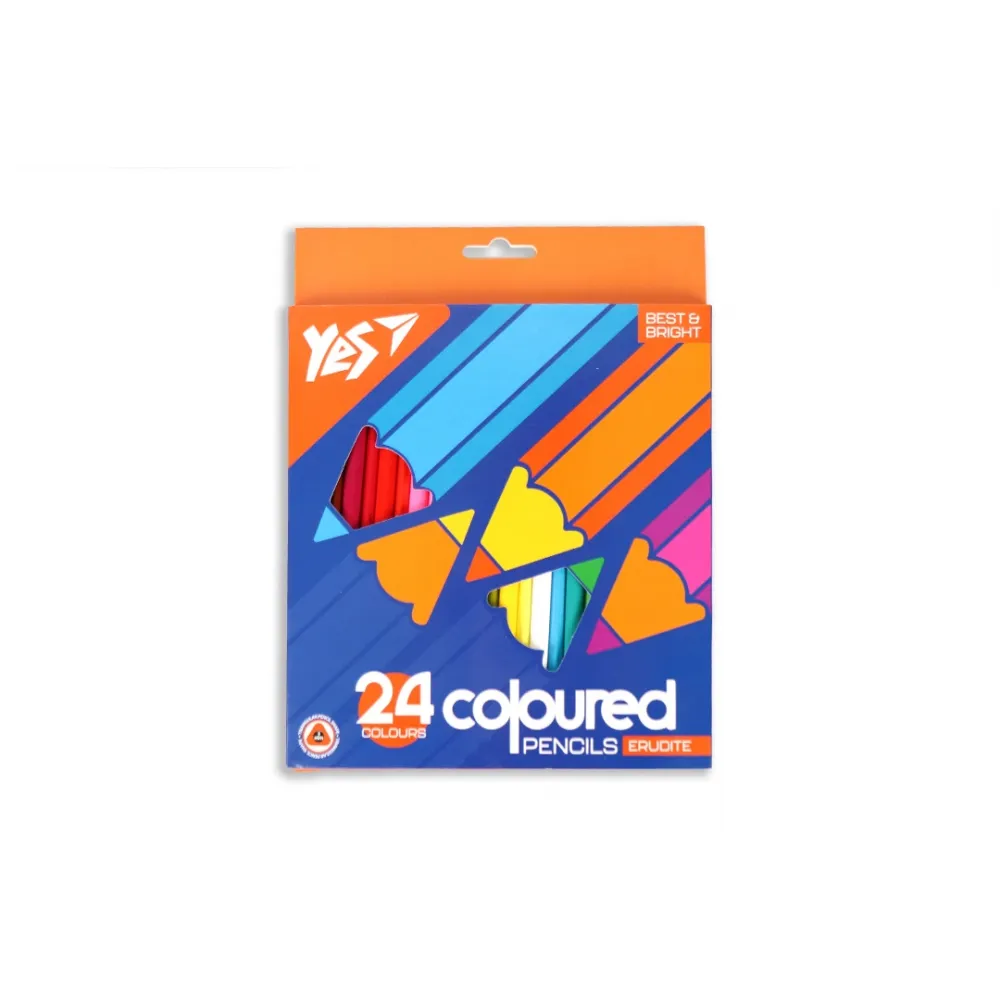 Карандаши цветные 24 цвета Erudite, YES – купить | Candy Yarn