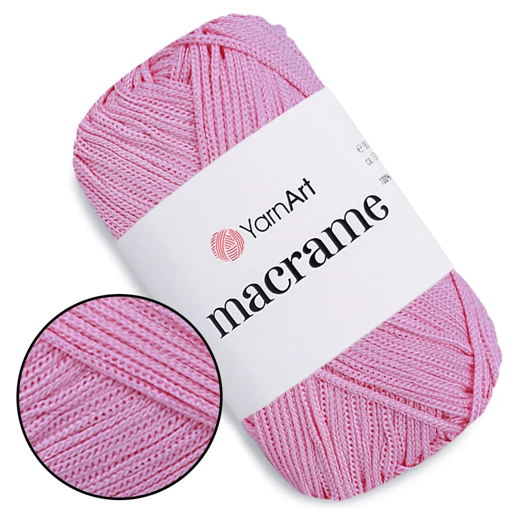 YarnArt Macrame, Рожевий №147, поліестеровий шнур 2,5мм – купити | Candy Yarn