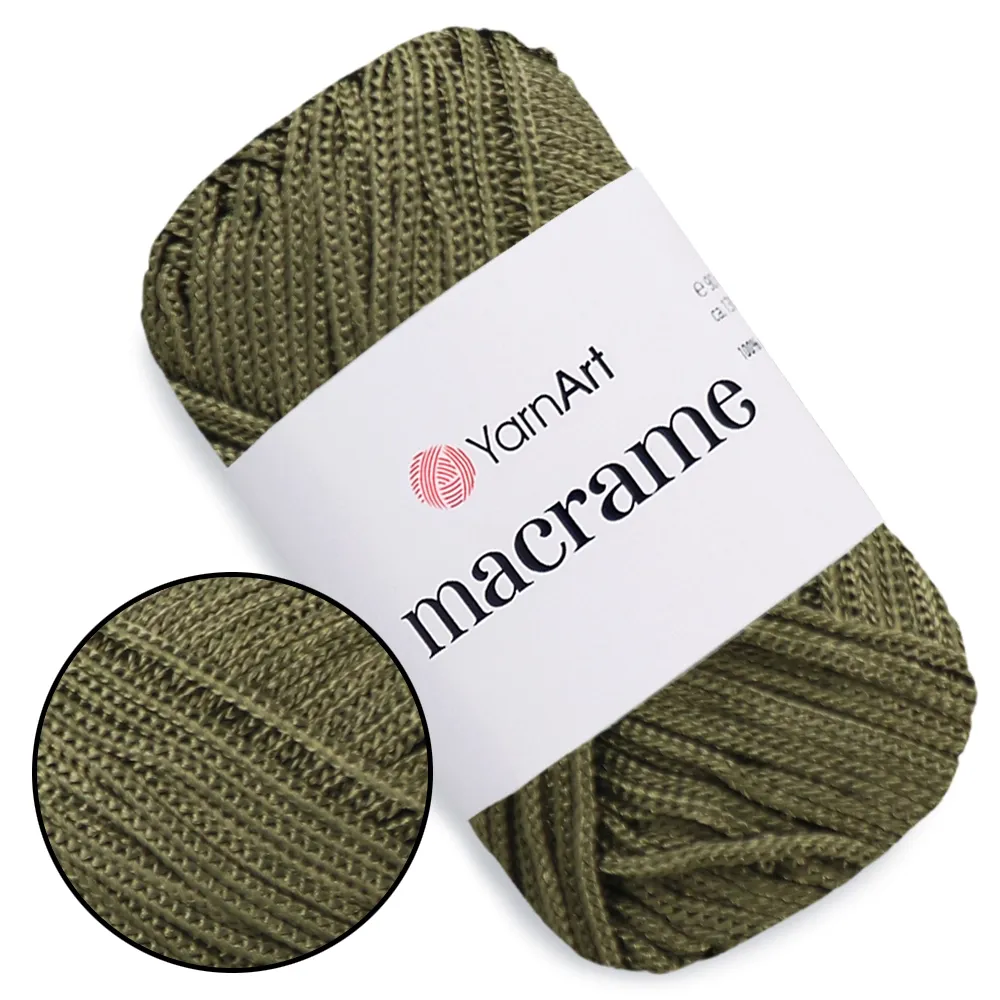 YarnArt Macrame, Хакі №164, поліестеровий шнур 2,5мм – купити | Candy Yarn