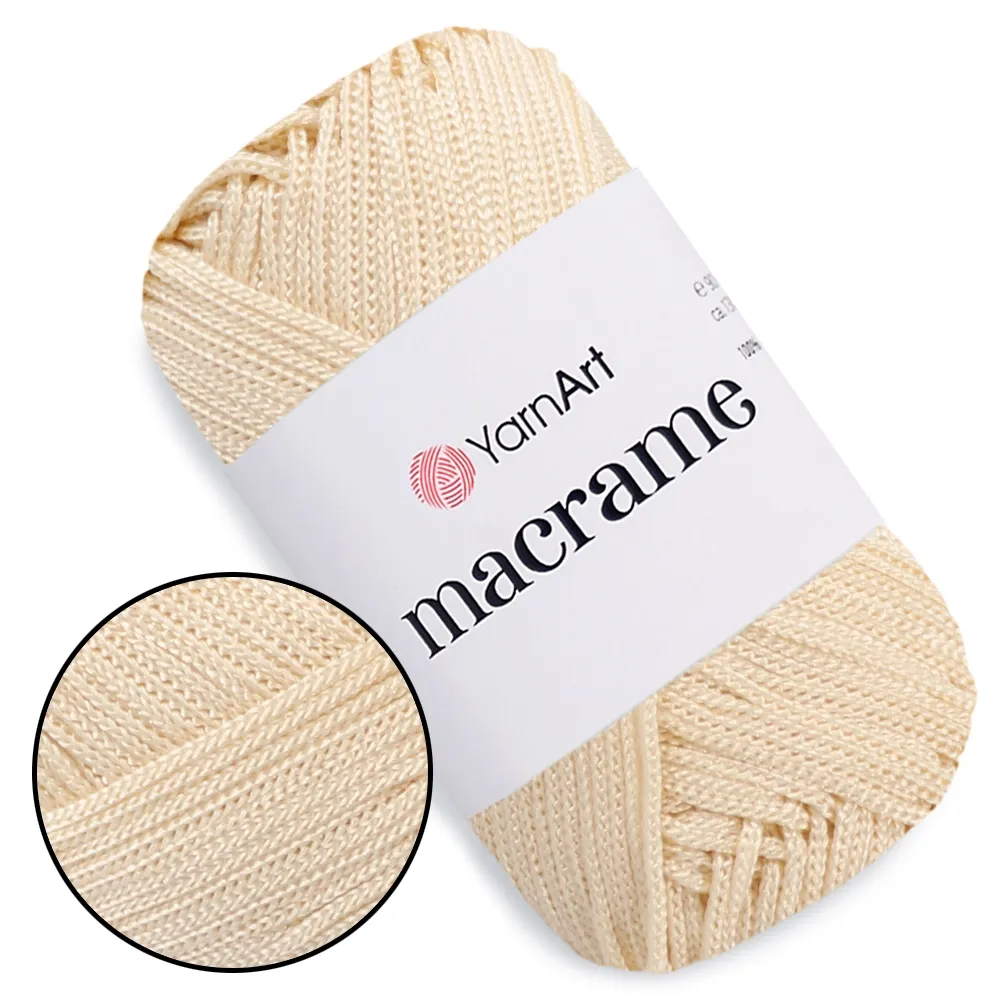 YarnArt Macrame, Молочный №165, полиэстеровый шнур 2,5мм – купити | Candy Yarn