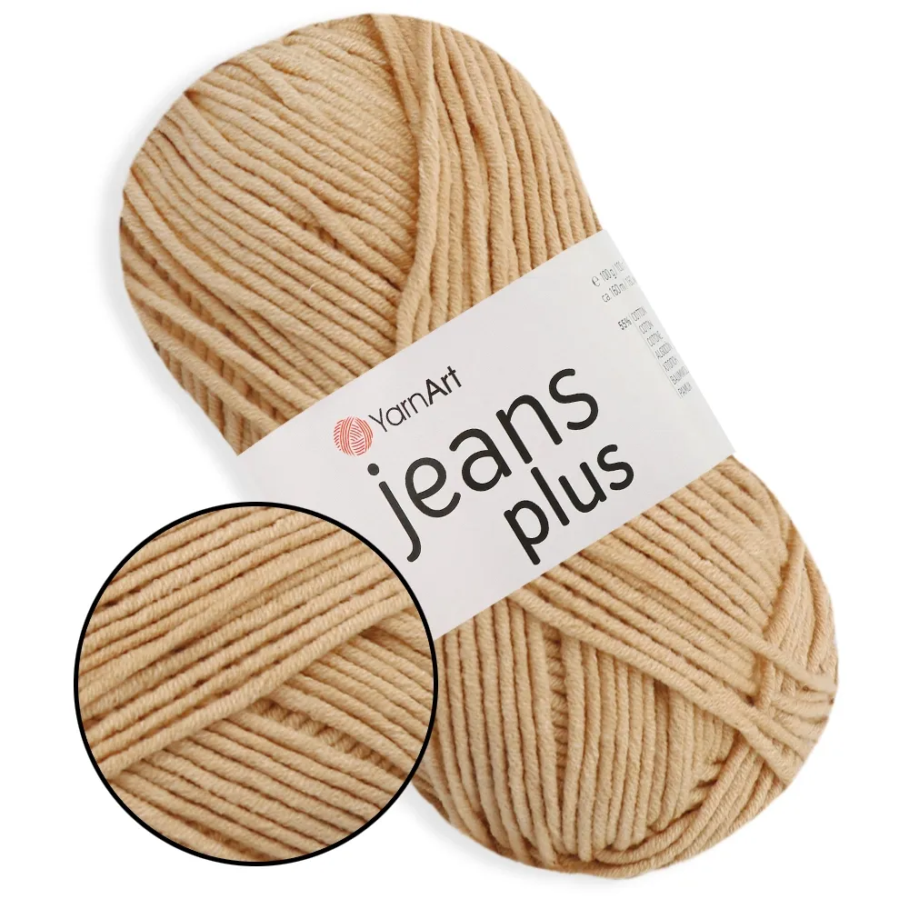 YarnArt Jeans Plus, Бежевий №7 – купити | Candy Yarn