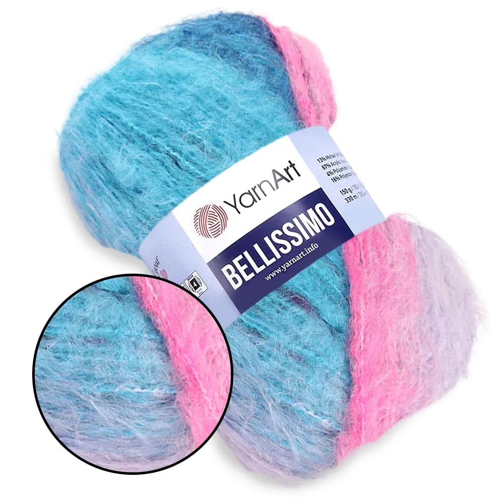 YarnArt Bellissimo, №1407, пряжа мохер – купить | Candy Yarn