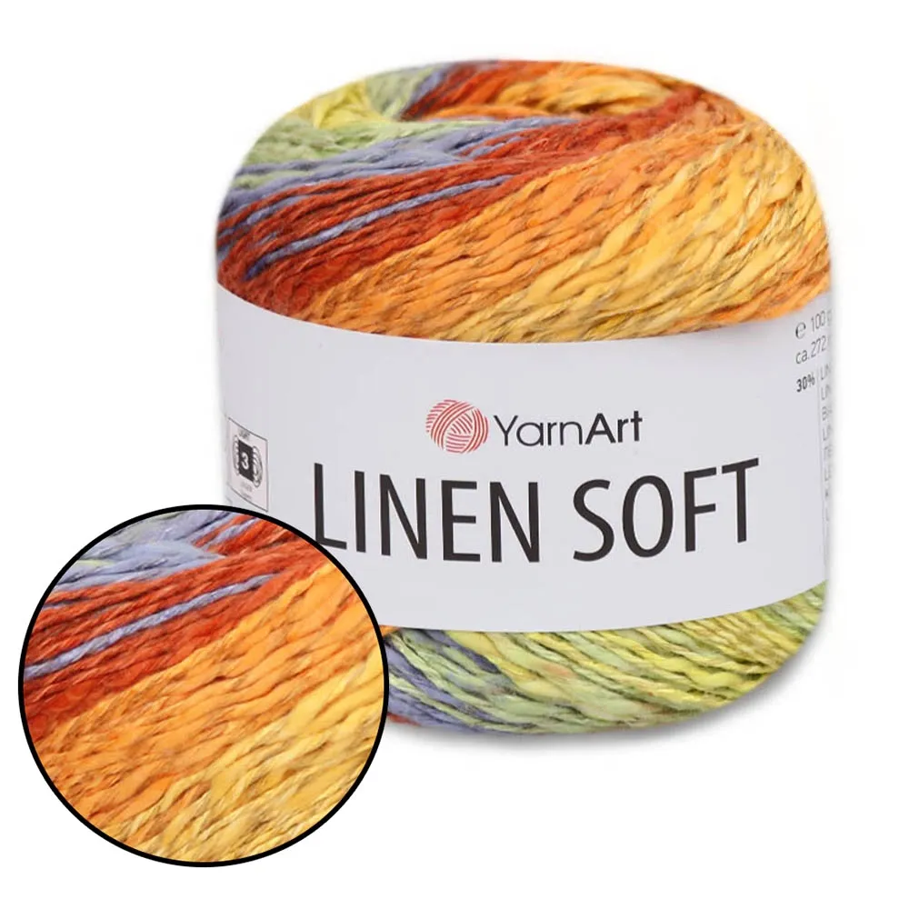 YarnArt Linen soft, №7322, пряжа лен, вискоза, хлопок – купить | Candy Yarn
