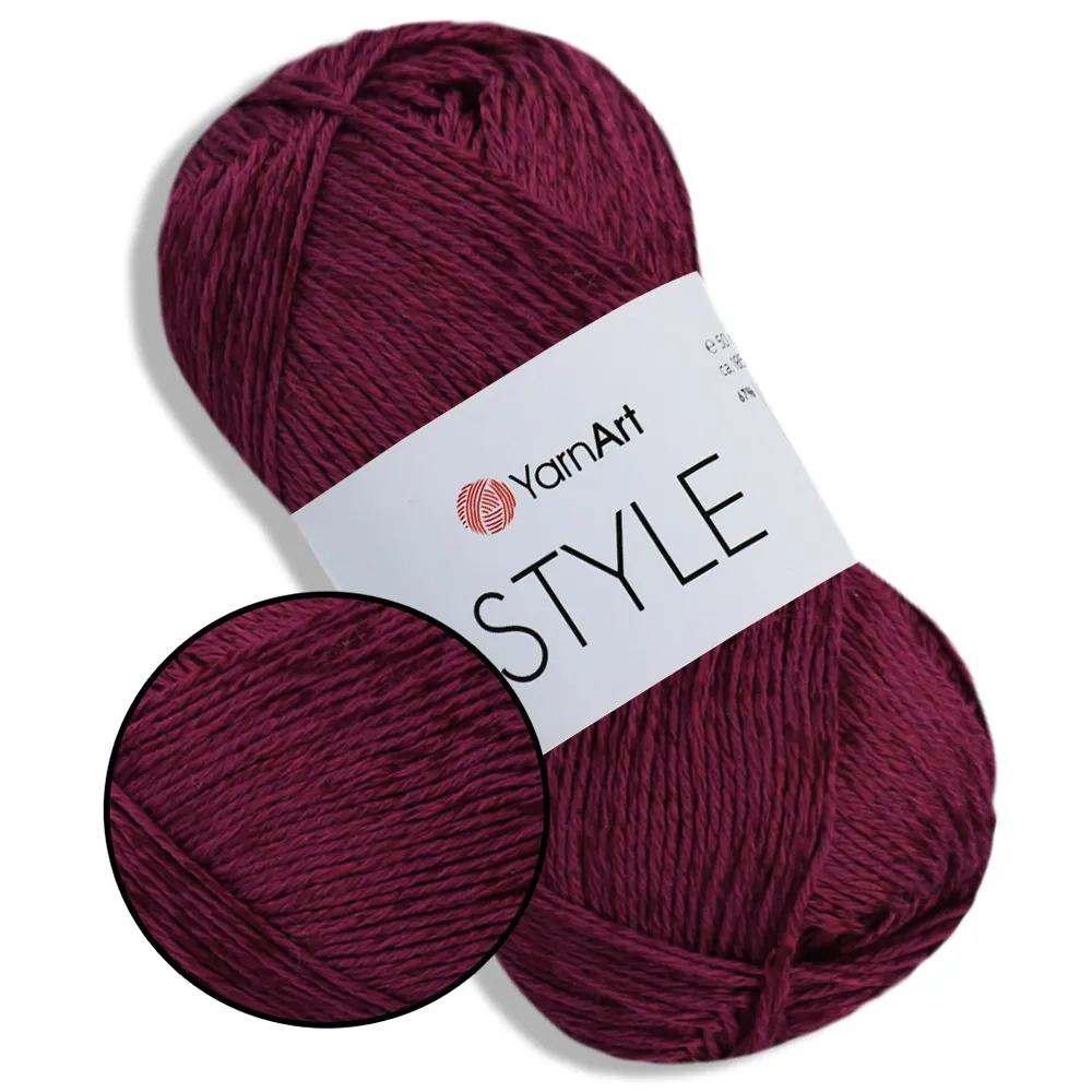 YarnArt Style, Бордо №676 – купить | Candy Yarn