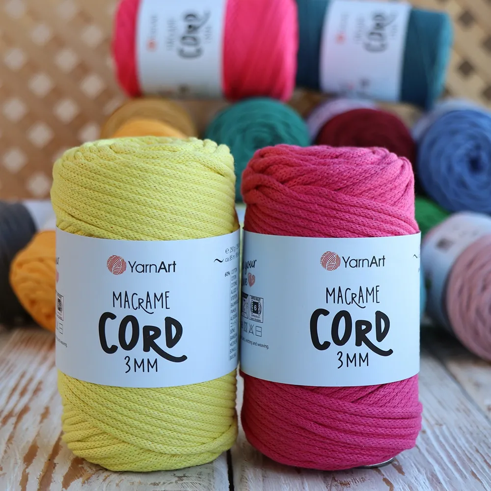 YarnArt Macrame Cord 3mm, Черный №750 – купить | Candy Yarn